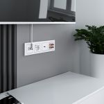 Розетка с заземлением, шторками и USB тип A+C (белый) W1171701