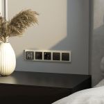 Розетка с заземлением, шторками и USB тип A+C (черный матовый) W1171708