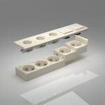 Коробка для накладного монтажа слоновая кость W8000003