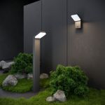 Ландшафтный светодиодный светильник серый Sensor IP54 1542 TECHNO LED серый