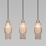 Подвесной светильник со стеклянными плафонами 50209/3 бронза