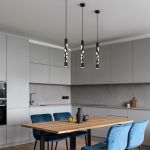 Подвесной светодиодный светильник DLR037 12W 4200K черный матовый