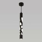 Подвесной светодиодный светильник DLR037 12W 4200K черный матовый