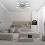 Потолочный светодиодный светильник с пультом управления 90242/10 хром