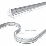 Светодиодная лента 220 В 14,4 вт/м 120 Led/м 2835 IP65, холодный белый 6500K, 50 м Лента светодиодная 220V 14,4W 120Led 2835 IP65 6500 холодный белый, 50 м