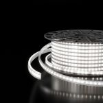 Светодиодная лента двухрядная Premium 220 В 18 Вт/м 180 Led/м 2835 IP65, холодный белый 6500K, 50 м LS011 220V