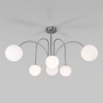 Умная потолочная люстра с плафонами 30177/6 хром