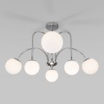 Умная потолочная люстра с плафонами 30177/6 хром