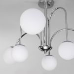 Умная потолочная люстра с плафонами 30177/6 хром