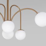 Умная потолочная люстра с плафонами 30177/6 латунь