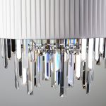 Умный подвесной светильник с хрусталем Eurosvet Amantea 10122/6 10122/6 белый/прозрачный хрусталь Strotskis Smart (10106/6)