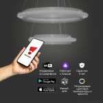 Умный подвесной светильник 90241/2 белый/ серебро Smart