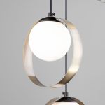 Подвесной светильник со стеклянными плафонами 50205/3 черный/бронза