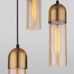 Подвесной светильник со стеклянными плафонами 50180/3 янтарный