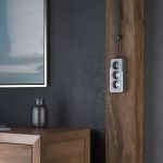 Розетка тройная с заземлением и шторками Gallant графит рифленый W5073104