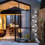 Настенный светодиодный светильник Taco чёрный IP54 1632 TECHNO LED