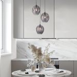 Подвесной светильник со стеклянными плафонами 50195/3 черный жемчуг