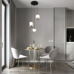 Подвесной светильник со стеклянными плафонами 50205/3 черный/бронза