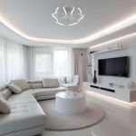 Потолочный светодиодный светильник с пультом управления 90238/1 белый