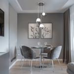 Подвесной светильник со стеклянными плафонами 50205/3 хром