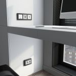 Рамка из поликарбоната для двойной розетки Hammer черный W0082408