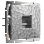 Розетка Ethernet RJ-45 (Hammaer серебряный) W1281006