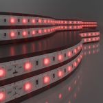 Светодиодная лента 24 В 14,4 Вт/м 60 Led/м 5050 IP65, красный, 5 м Лента светодиодная 24V 14,4W 60Led 5050 IP65 красный, 5м