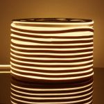 Светодиодный гибкий неон 220 В 9.6 Вт/м 120 Led/м 2835 IP67, односторонний теплый белый 3300 K, 50 м Гибкий неон 220V 9,6W 120Led 2835 IP67 односторонний теплый белый, 50 м
