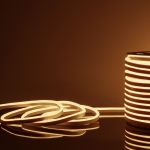 Светодиодный гибкий неон 220 В 9.6 Вт/м 120 Led/м 2835 IP67, односторонний теплый белый 3300 K, 50 м Гибкий неон 220V 9,6W 120Led 2835 IP67 односторонний теплый белый, 50 м