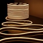 Светодиодный гибкий неон 220 В 9.6 Вт/м 120 Led/м 2835 IP67, односторонний теплый белый 3300 K, 50 м Гибкий неон 220V 9,6W 120Led 2835 IP67 односторонний теплый белый, 50 м