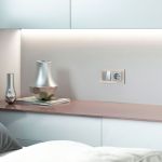 Выключатель двухклавишный с подсветкой (Hammaer серебряный) W1220106