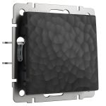 Выключатель одноклавишный проходной (Hammar черный) W1212008