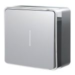 Выключатель одноклавишный с подсветкой Gallant серебряный W5010106