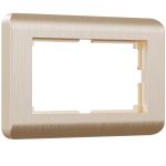 Рамка из поликарбоната для двойной розетки Stream шампань W0082111