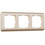 Рамка из поликарбоната на 3 поста Stream шампань W0032111