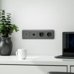 Рамка из поликарбоната на 4 поста Stream графит W0042104