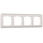 Рамка из поликарбоната на 4 поста Stream перламутровый W0042113