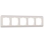 Рамка из поликарбоната на 5 постов Stream перламутровый W0052113