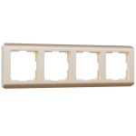 Рамка из поликарбоната на 4 поста Stream шампань W0042111