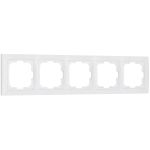 Рамка из поликарбоната на 5 постов Snabb Basic белый W0052001