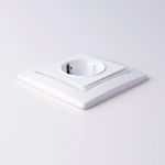 Рамка из поликарбоната на 1 пост Snabb Basic белый W0012001