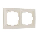 Рамка из поликарбоната на 2 поста Snabb Basic слоновая кость W0022003