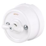 Переключатель/выключатель одноклавишный белый Ретро W5612001