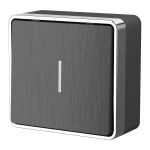 Выключатель одноклавишный с подсветкой Gallant графит рифленый W5010104