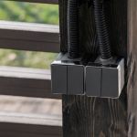 Выключатель двухклавишный влагозащищенный Gallant графит рифленый W5020204