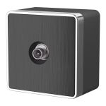 ТВ-розетка оконечная Gallant графит рифленый W5083004