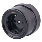 Розетка с заземлением черный ретро W5671008