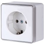 Розетка с заземлением Gallant белая W5071001