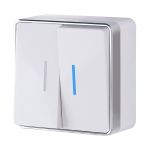 Выключатель двухклавишный с подсветкой Gallant белый W5020101