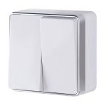 Выключатель  двухклавишный  Gallant белый W5020001